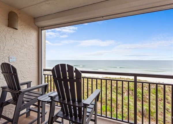 view of beach from balcony room